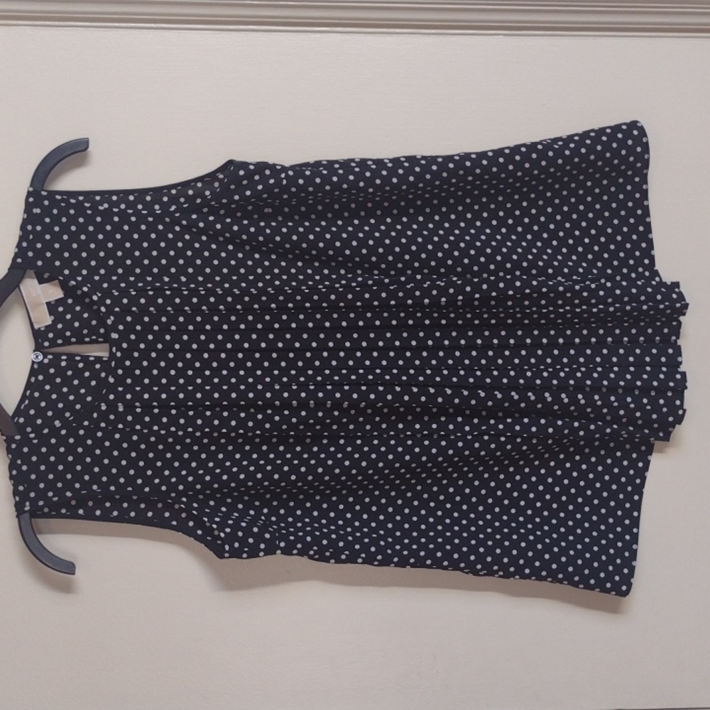 Michael Kors sleeveless polka dot blouse